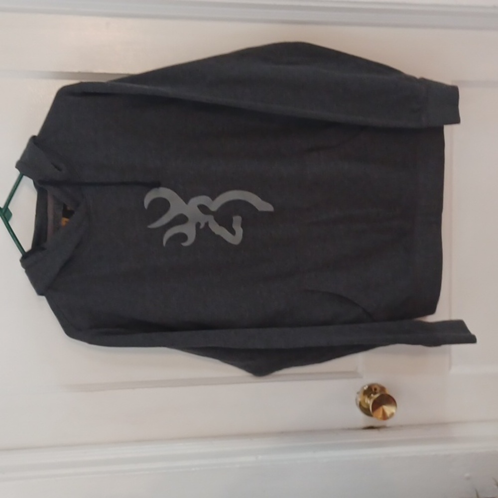 Browning hooded sweatshirt men's size medium  gray